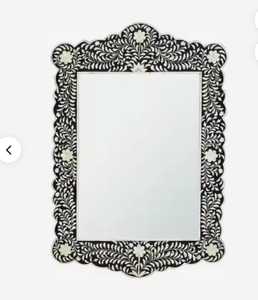 ANAM OVERSEAS Decorative Bone Inlay Art Deco <b>Rectangular</b> Framed Adjustable <b>Wall</b> <b>Mirror</b> Handmade Accent <b>Mirror</b> for Living Room - Product Image 1