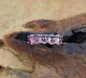 925 Sterling <b>Silver</b> Gemstone Jewelry <b>Ring</b> Handmade Pink Tourmaline for Anniversary Christian Religious Gift - Product Image 4