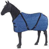 Couverture de cheval respirante, légère, luxueuse, imperméable, durable, avec sangles réglables, pour l'hiver et l'extérieur, en nylon