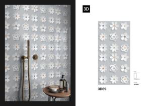 กระเบื้องพอร์ซเลนเคลือบเงาพรีเมียม ดีไซน์ 3 มิติ ขนาด 600x1200 รุ่น 3D69 - Product Image 2