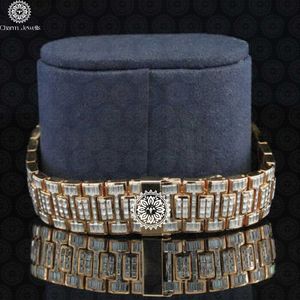 Montre de luxe pour homme Charm Jewells, boîtier carré en acier inoxydable, lunette sertie de diamants, mouvement mécanique, cadran de 40 mm, date automatique, 10 bars - Product Image 2