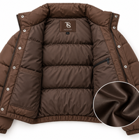 Veste matelassée unisexe Track Stuff TS-0019 en toile écologique respirante, coupe-vent et antibactérienne, 300g, modèle Stand