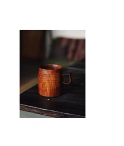 Tazas Decorativas de Madera Hechas a Mano con Madera Sólida que Ofrecen una Textura Orgánica para el Hogar, Restaurantes, Cafeterías y Disfrutar de Bebidas - Product Image 3