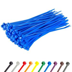 Bridas de nailon autoblocantes azules 200mm X 3,0mm de ancho Aplicaciones eléctricas industriales resistentes a la intemperie - Product Image 2