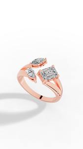 Anillo Floral Premium con Esmeralda y Diamante de Corte Marquesa Cultivado en Laboratorio, Oro de 14K, Venta al por Mayor, Fabricante y Proveedor de Joyería Fina OEM - Product Image 6