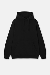 Black Oversized Hoodies Heavyweight 480GSM Fleece Pullover Streetwear with Embroidered Custom Logo Kangaroo Pocket Unisex - Product Image 4