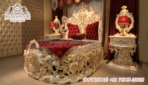 Royal-muebles de dormitorio tallados en oro y negro, conjunto de muebles de dormitorio tallados en oro, obra maestra, Ultra lujoso - Product Image 3