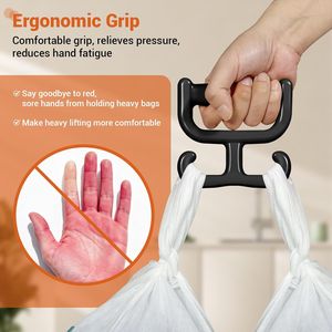 Set di 2 Borse per la Spesa in Plastica Resistente Multiuso con Maniglia, Ogni Borsa Contiene Comodamente 45 kg - Product Image 3