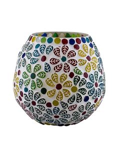 Mosaic Glass Tea Light Candle <b>Holder</b> Bowl Decorative Votive <b>Tealight</b> <b>Holder</b> for Home Wedding Table Decor - Product Image 3