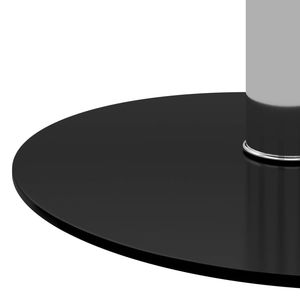 Petite table basse en verre trempé noir et aluminium, robuste et durable - Product Image 4