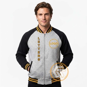 Veste universitaire personnalisée en molleton de coton tricoté brodé, haute qualité, respirante, Alpha |   Vestes Phi - Product Image 2