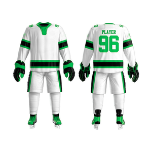 Conjunto Completo de Uniforme de Hockey sobre Hielo, Tejido de Malla de Poliéster Transpirable, Ropa Deportiva de Alto Rendimiento para Entrenamiento de Equipos - Product Image 1