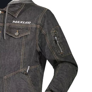 Veste en jean durable et élégante pour hommes, vêtements de sport imprimés pour la conduite décontractée et la moto, vêtements d'extérieur grande taille - Product Image 6