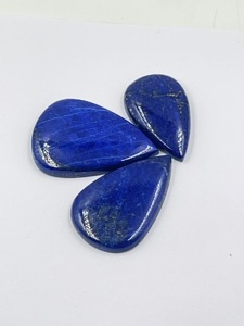 Lot de 10 cabochons en pierre précieuse naturelle Lapis Lazuli, forme poire, 92g, vente en gros, fournisseur en vrac de pierres précieuses pour les acheteurs chinois - Product Image 2