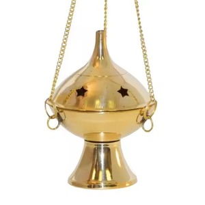 Brass Incense <b>Burner</b> Meditation Church Worship Prayer Room Decoration Use Incense <b>Burner</b> With Candle Holder Base - Product Image 5