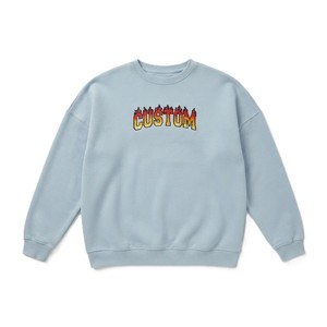 Sudadera de cuello redondo azul claro de diseño personalizado a la moda, venta al por mayor, fabricante de ropa unisex, sudaderas con capucha de streetwear de alta calidad - Product Image 3