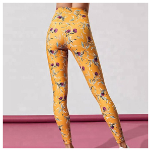 Leggings Deportivos de Cintura Alta para Mujer, Cómodos, Transpirables, de Secado Rápido, Sin Costuras, de Spandex/Poliéster, para Gimnasio, Venta al Por Mayor - Product Image 1