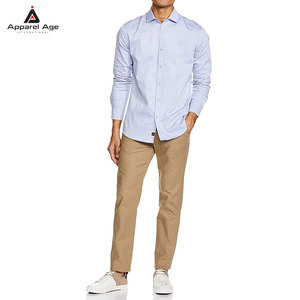 เสื้อเชิ้ตผู้ชายลำลองขายส่ง ผ้าฝ้าย 100% ยอดขายดี บริการ OEM รับออกแบบสีตามสั่ง เสื้อเชิ้ตผู้ชายลำลอง - Product Image 2