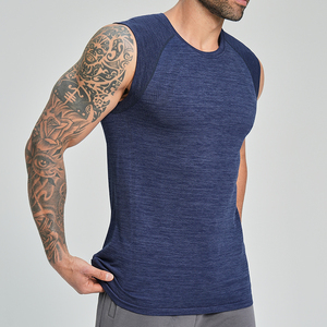 Débardeur de sport sans couture pour homme, coupe ajustée, pour la course, la gym, la musculation, débardeur de fitness sans manches - Product Image 5