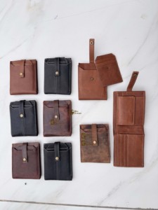 Genuine Leather Men's <b>Wallet</b> <b>RFID</b> Protection Snap Closure Nylon Lining Daily Use Short Size Fashion Brown Cash Credit Card - Product Image 5