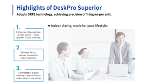 Lentes Ópticas de Policarbonato Resistentes a Impactos Progresivos IOT Design Lumina Deskpro 1.59 PC con Protección Ocular Personalizables - Product Image 2