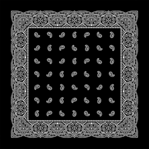 Bandana en coton à motif Paisley traditionnel, écharpe unisexe classique, à porter en toutes saisons, style décontracté - Product Image 2