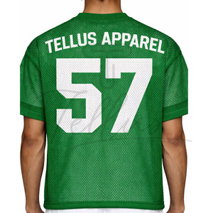 Camiseta de malla oversize unisex al por mayor, camiseta de algodón personalizada con logo para equipos, camiseta para hombre de corte holgado - Product Image 4