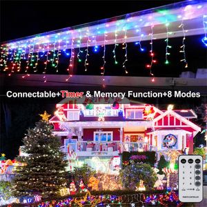 Luci a Cascata LED per Interni ed Esterni, Decorazioni per Feste di Natale e Matrimoni - Product Image 1