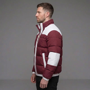 2027 <b>Men's</b> Winter wear Thin Puffer <b>Jacket</b> stand Collar Outdoor Soft Waterproof Breathable Windproof Zipper Closure <b>man</b> <b>jacket</b> - Product Image 6
