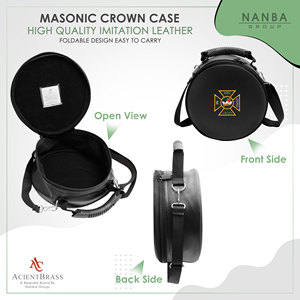 Estuche para Sombrero de Caballero Templario, Bolsa de Transporte de Cuero Suave con Cierre de Cremallera, Protección Ligera - Product Image 2