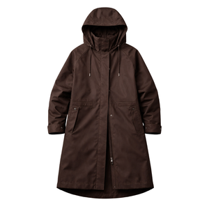 Impermeable Largo para Mujer, Chaqueta con Capucha, Ligera, Cortavientos, Parka Informal para Viajes, Otoño y Primavera - Product Image 1
