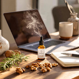 Raw Bergamot & Lavender Pure Essential Oil Blend 100% Pure Steam Distilled Custom Logo Bulk <b>Dropper</b> <b>Bottle</b> for Spa & Wellness - Product Image 1