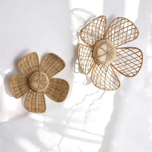 Décorations murales en forme de tulipe pour la maison, prix bas, tissage durable en rotin, arts décoratifs. - Product Image 4