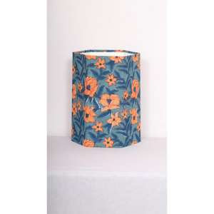 Poubelle décorative ouverte faite à la main en carton PP imprimé au bloc, avec enveloppe en tissu 100 % coton. - Product Image 1