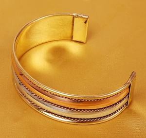 Copper <b>Magnetic</b> Fashion Vintage Star BANGLE Unisex India Handmade Copper Alloy Imitation Pearl - Product Image 4