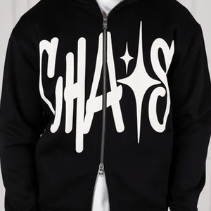 Sudadera con Capucha para Hombre, Estilo Urbano, con Estampado Puff, Mezcla de Algodón Grueso, Forro Polar Cálido, Fabricación Personalizada de Fábrica - Product Image 2