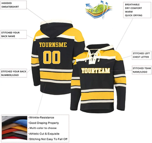High Quality <b>Polyester</b> Ice Hockey Jersey Custom Designed with Sublimation Printing and Embroidered Team Logo - Product Image 6