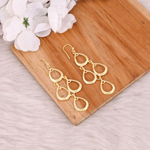 Boucles d'oreilles pendantes ou boucles d'oreilles statement en laiton de qualité supérieure, élégantes, vendues en gros par pièce, taille personnalisable, offre spéciale - Product Image 3