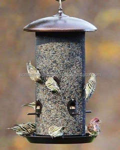 Comedero para pájaros con recubrimiento de polvo Rosa antiguo en diseño de bandeja Simple Premium Ideal para decoración de jardín al aire libre y accesorios de alimentación de pájaros - Product Image 5