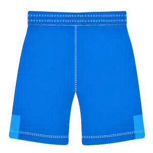 Ensemble short et maillot de rugby bleu roi et blanc, manches courtes, col en V, motif géométrique, uniforme d'équipe personnalisé, respirant, pour entraînement sportif - Product Image 6