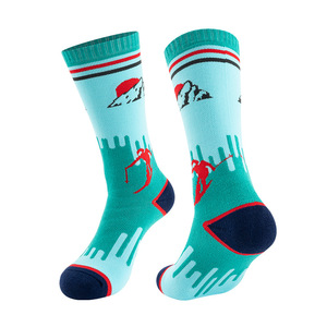 Custom Outdoor Ski Socks Novelty Winter Mountain <b>Pattern</b> Men Women Sports Socks Manufacturer - Product Image 3