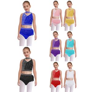 Traje <span class=keywords><strong>de</strong></span> actuación <span class=keywords><strong>de</strong></span> <span class=keywords><strong>baile</strong></span> para niñas <span class=keywords><strong>de</strong></span> 6 a 16 años, Top corto con calzoncillos <span class=keywords><strong>de</strong></span> plumas, conjuntos <span class=keywords><strong>de</strong></span> falda, espectáculos <span class=keywords><strong>de</strong></span> escenario, <span class=keywords><strong>salsa</strong></span> lírica, <span class=keywords><strong>baile</strong></span> latino - Product Image 1