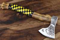 Hache de combat Viking OEM artisanale en acier inoxydable, design personnalisé, avec poignée en bois de frêne, 100% haute qualité