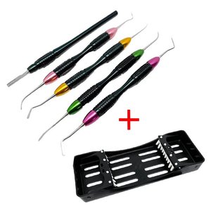 Ensemble de spatules pour composites dentaires, plusieurs couleurs, poignée moletée, instruments chirurgicaux de classe I - Product Image 4