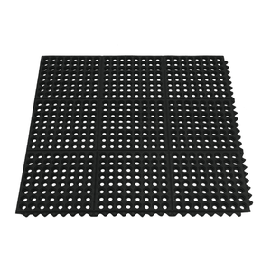 Tapis de cuisine anti-fatigue noir 90x90x1cm, tapis de sol en caoutchouc, 1 pièce - Product Image 1