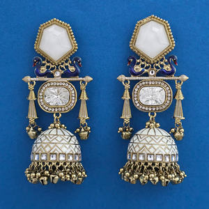 Boucles d'oreilles pendantes style bohème Kanhai Jewels pour femme, en laiton avec placage Mehndi, sans nickel ni plomb, pour anniversaire - Product Image 4