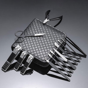 Ensemble de manucure professionnel, kit de manucure, ensemble de coupe-ongles, 13 en 1, en acier inoxydable, outils de pédicure, outil de toilettage pour hommes - Product Image 2