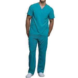 Ensemble de blouses médicales pour hommes PK ODM - Tissu sergé confortable avec élasthanne, couleur et design personnalisés - Product Image 4