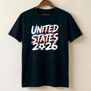 Camiseta de Fútbol de Estados Unidos 2026, Negra, de Algodón, Diseño Deportivo, para Verano y Otoño, Manga Corta - Product Image 2