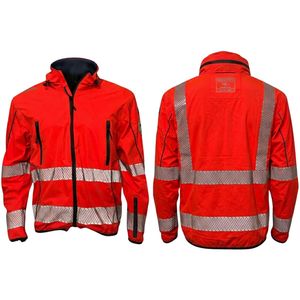 Chaqueta de Seguridad de Poliéster Térmica Fluorescente de Alta Visibilidad Unisex, Impermeable, Transpirable y Resistente al Viento, con Cinta Reflectante - Product Image 1